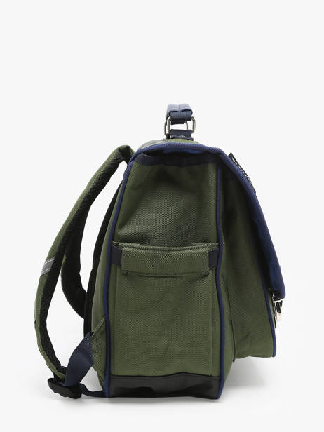 Cartable 2 Compartiments Caramel et cie Vert fier GA vue secondaire 2
