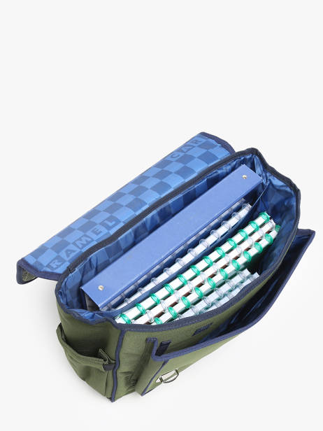 Cartable 2 Compartiments Caramel et cie Vert fier GA vue secondaire 3