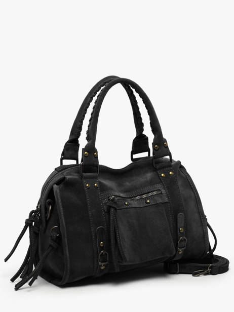 Sac Porté épaule Velvet Cuir Milano Noir velvet VE24094 vue secondaire 2