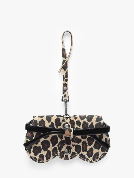 Étui Lunettes Cuir Milano Beige velvet leopardo VL25069 vue secondaire 3