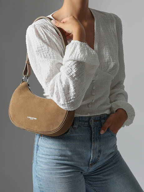 Sac Bandoulière Suede Cuir Lancaster Beige suede 81 vue secondaire 1