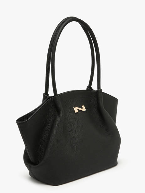 Sac Porté épaule Galatée Cuir Nathan baume Noir nymphea 3 vue secondaire 2