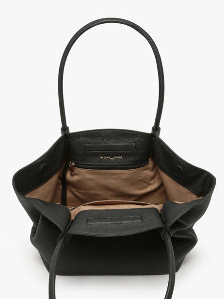 Sac Porté épaule Galatée Cuir Nathan baume Noir nymphea 3 vue secondaire 4