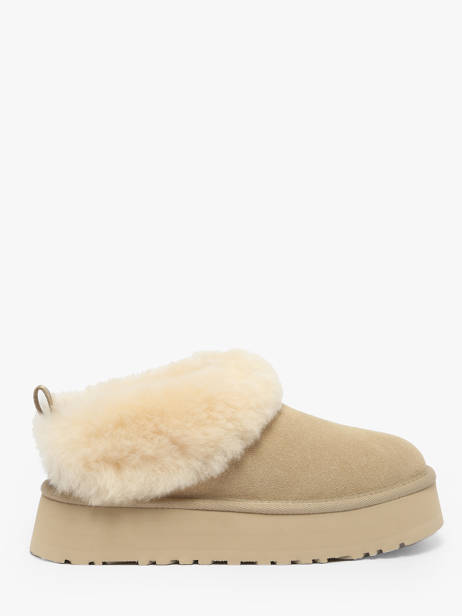Bottines Plateforme En Cuir Ugg Beige women 1171393