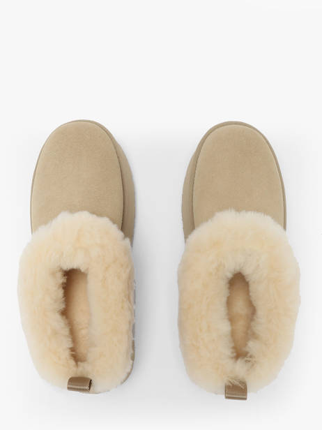 Bottines Plateforme En Cuir Ugg Beige women 1171393 vue secondaire 3