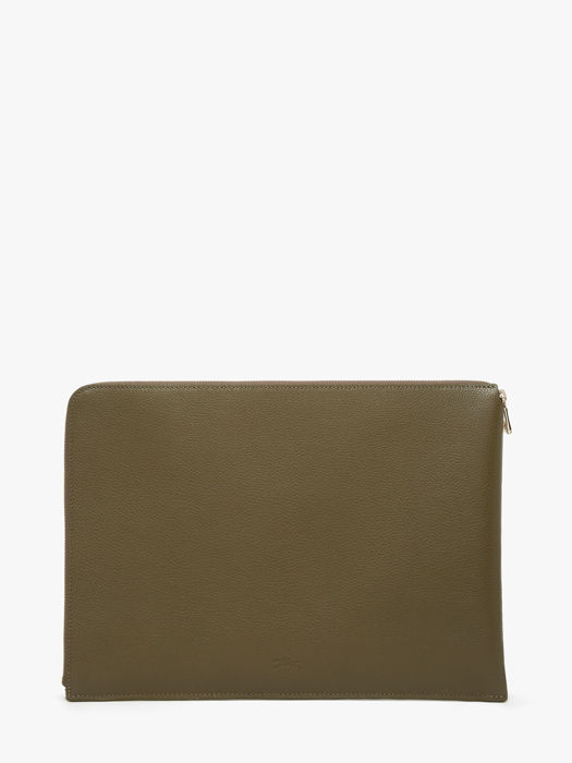 Longchamp Le foulonné Etui passeport Vert