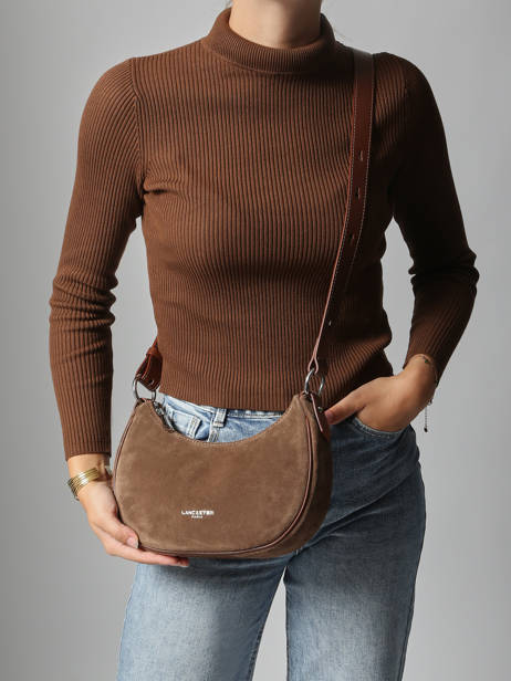 Sac Bandoulière Suede Cuir Lancaster Marron suede 81 vue secondaire 1