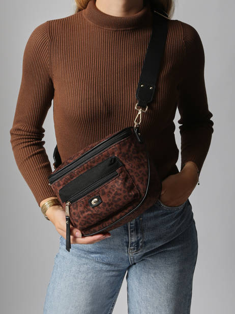Sac Banane Hexagona Marron leonie 5120197 vue secondaire 1