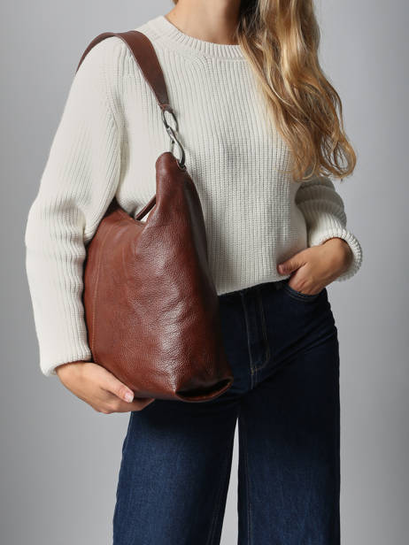 Sac Porté épaule Leather Cuir Biba Marron leather JAP1L vue secondaire 1