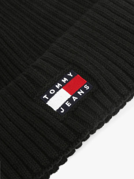 Bonnet Tommy hilfiger Noir tjm heritage AM13669 vue secondaire 1
