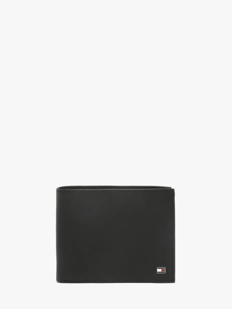 Portefeuille Cuir Tommy hilfiger Noir eton AM00657 vue secondaire 1