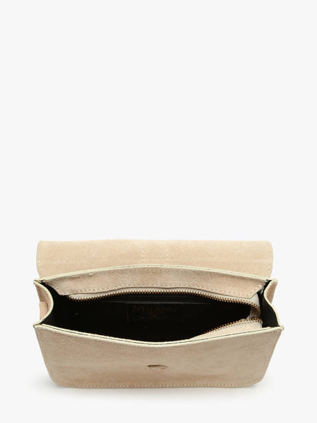Sac Bandoulière Velvet Cuir Milano Beige velvet VE25063 vue secondaire 2