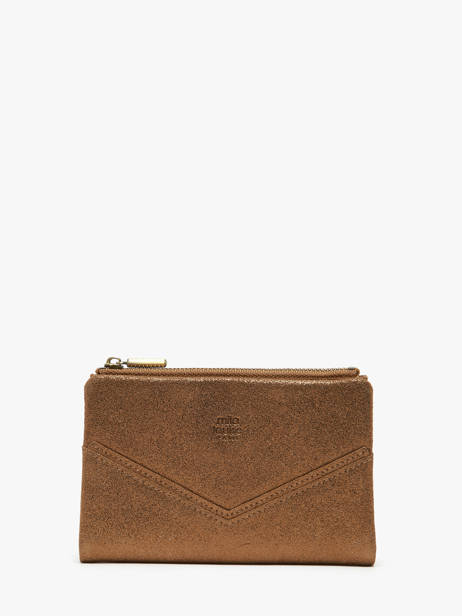 Portefeuille Cuir Mila louise Marron vintage 3760X