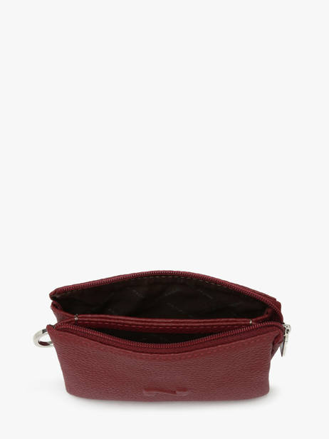 Porte-monnaie 2 Compartiments Cuir Nathan baume Rouge original n 302N vue secondaire 1
