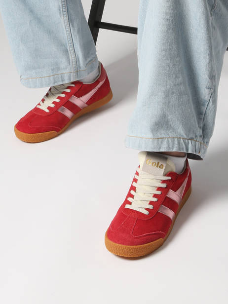 Sneakers Elan Glitz En Cuir Gola Rouge women CLB790 vue secondaire 1