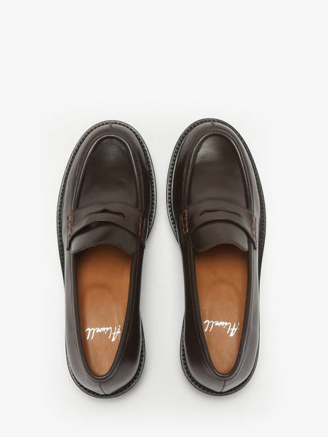 Mocassins En Cuir Aliwell Marron women A3227 vue secondaire 3