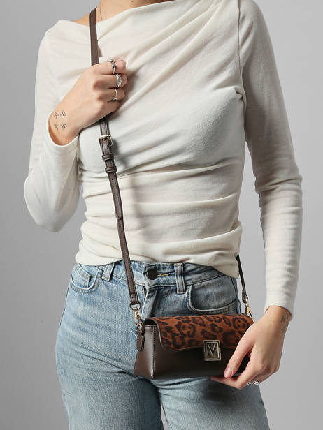 Sac Bandoulière Evissa Léopard Valentino Marron evissa VBS9009A vue secondaire 1