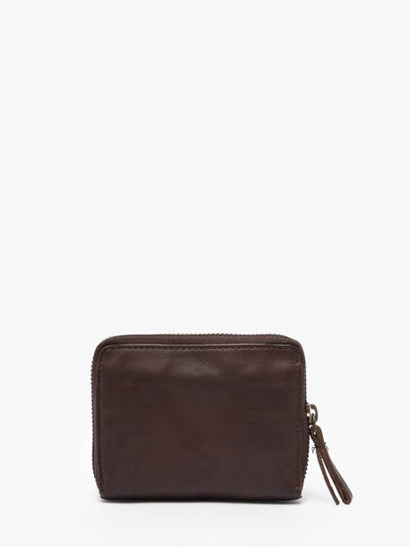 Porte-monnaie Texas Cuir Biba Marron heritage BT11 vue secondaire 2