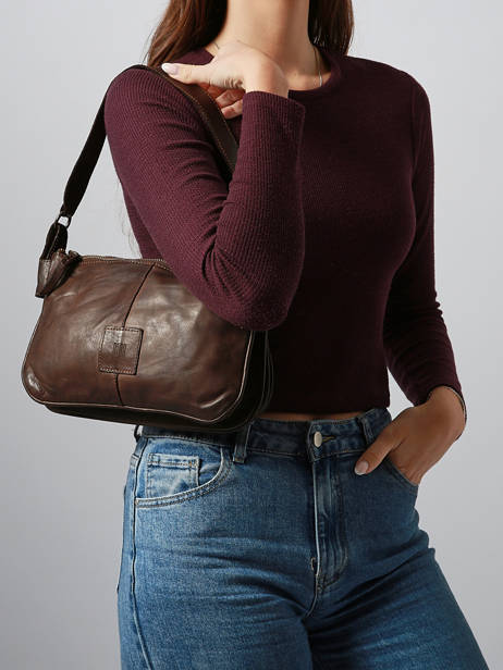 Sac Bandoulière Heritage Cuir Biba Marron heritage BT18 vue secondaire 1