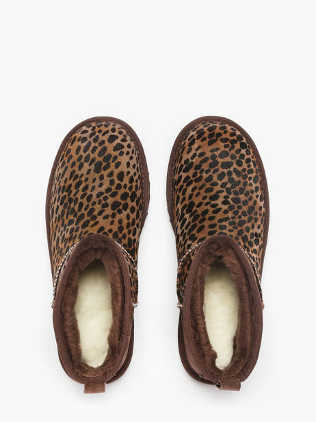 Bottines En Cuir Ugg Marron women 1158328 vue secondaire 3