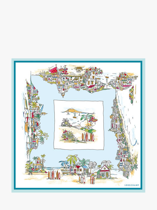 Longchamp Soie gots Etole Bleu