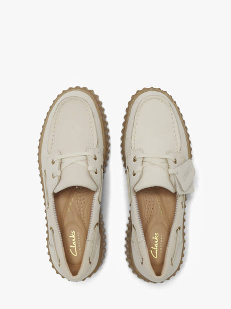 Chaussures Bateau Plateforme En Cuir Clarks Beige women 26186302 vue secondaire 4