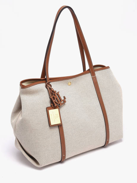 Sac Porté épaule Emerie Canvas Et Cuir Lauren ralph lauren Beige emerie 31920062 vue secondaire 2