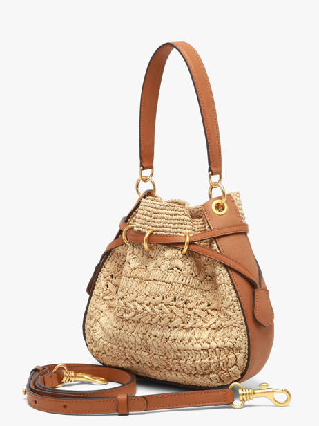 Sac Bandoulière Le Mini Romy Cuir Et Raphia Gerard darel Beige raphia E454 vue secondaire 2