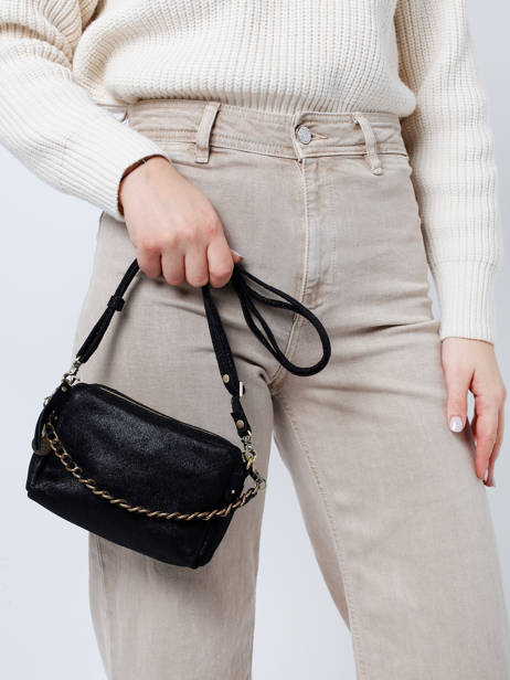Sac Mama Xs Cuir Mila louise Noir vintage 23673XSX vue secondaire 1